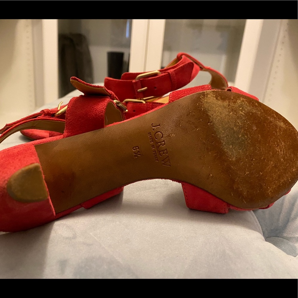 J.Crew Lucca Pink Suede Sandals - Picture 5 of 7